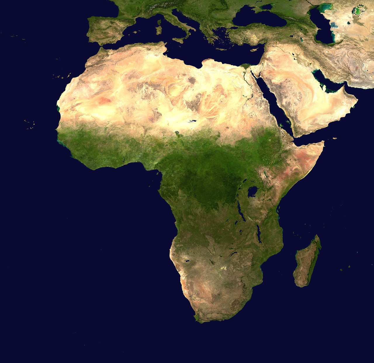 Map of the Mediterranean: Three Continents Around One Sea